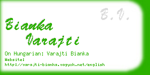 bianka varajti business card